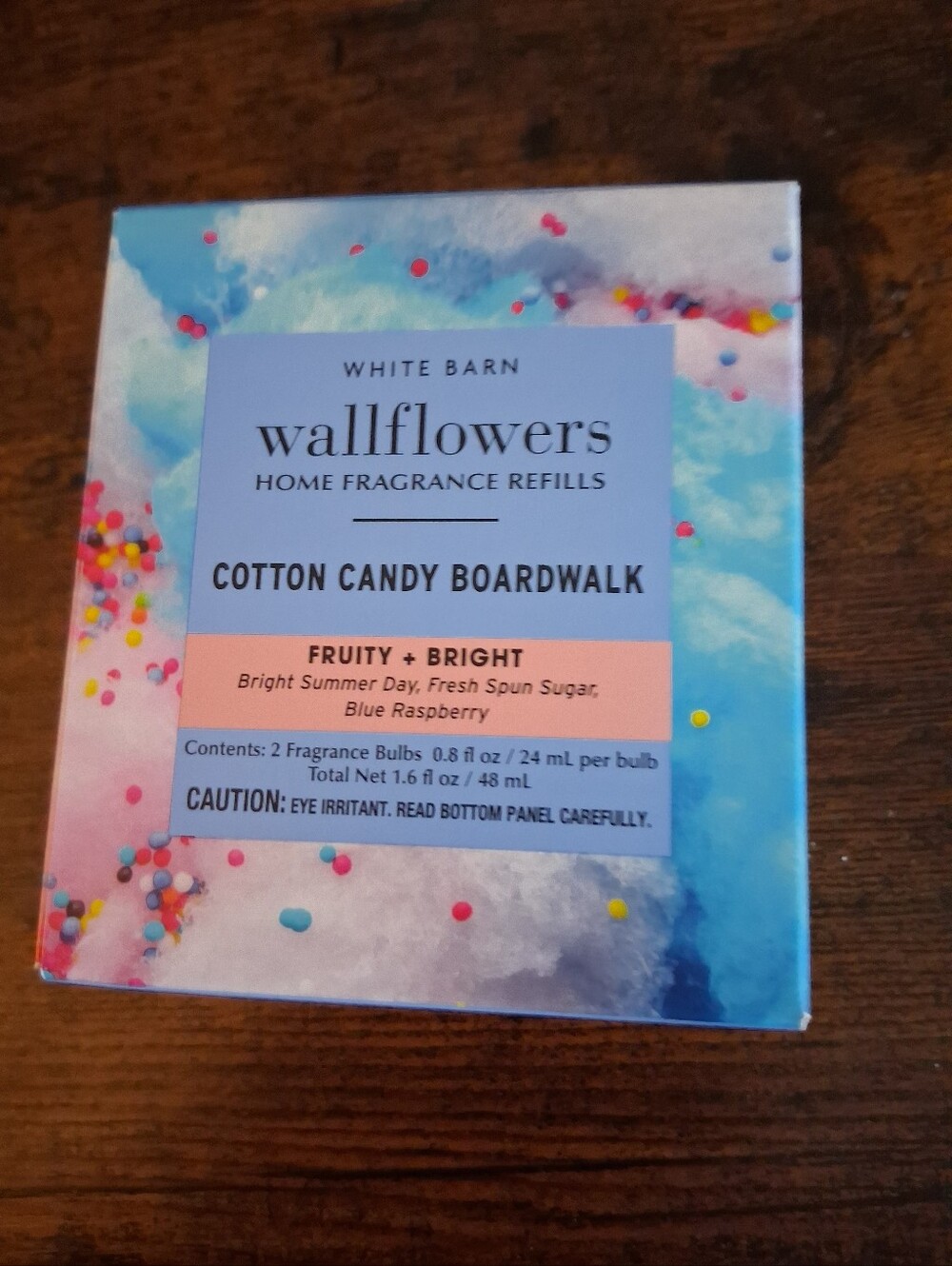 Bath & Body Works 2 NEW Wallflower Refills pack of 2 Cotton Candy Boardwalk NIB
